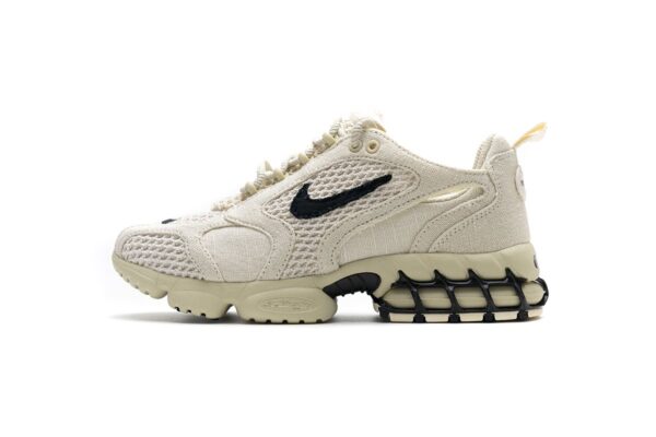 CQ5486-200 Stussy X Nike Air Zoom Spiridon Caged 2 Fossil
