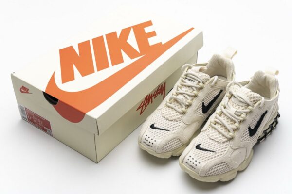 CQ5486-200 Stussy X Nike Air Zoom Spiridon Caged 2 Fossil - Image 3