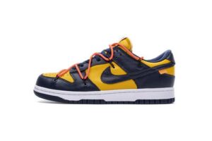 CT0856-700 OFF WHITEx Nike Dunk SB Low White Michigan